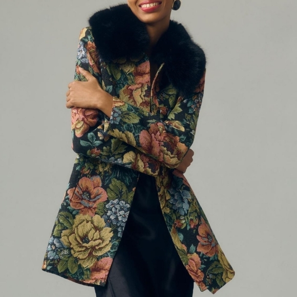 UNREAL FUR MONARCH COAT COLOR:TAPESTRY, SIZE S, RETAIL PRICE $429.00 - Picture 8 of 16